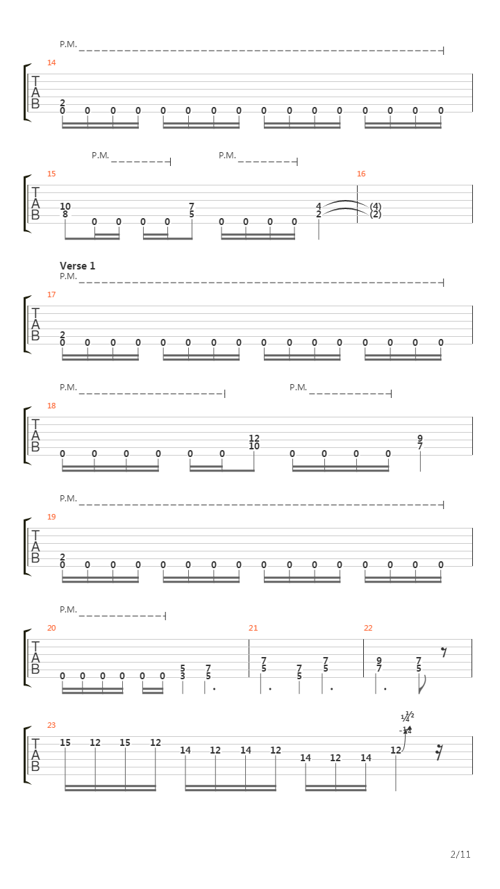 Warp 7吉他谱