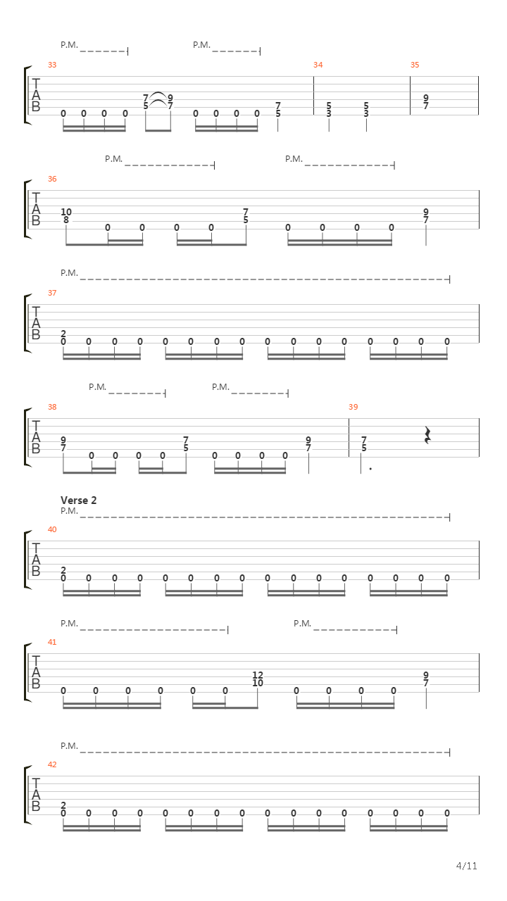 Warp 7吉他谱