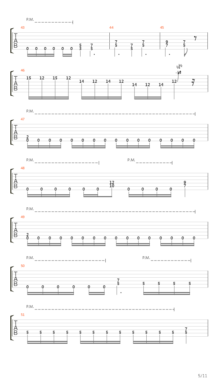 Warp 7吉他谱