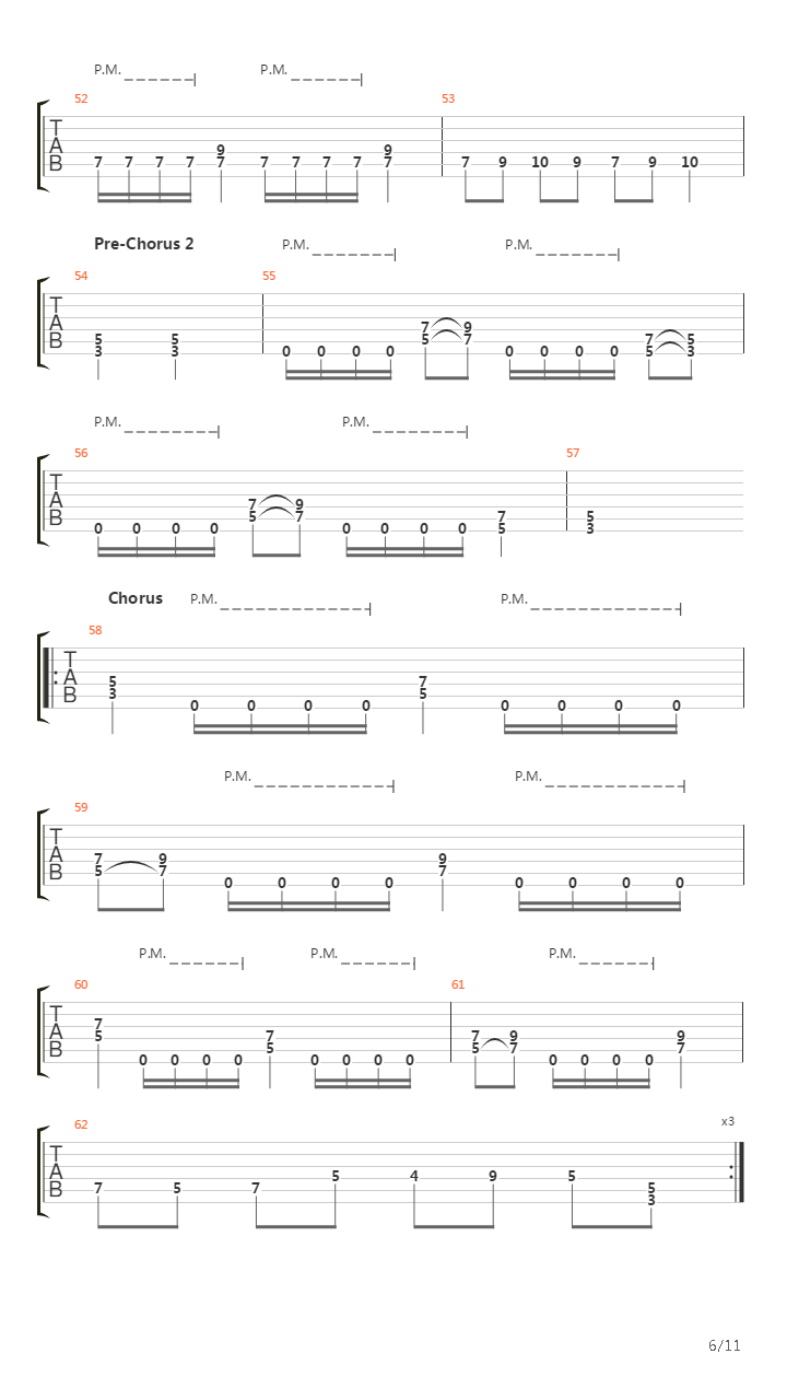 Warp 7吉他谱