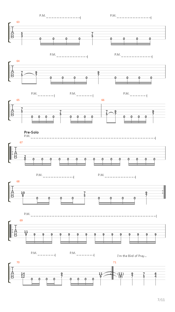 Warp 7吉他谱