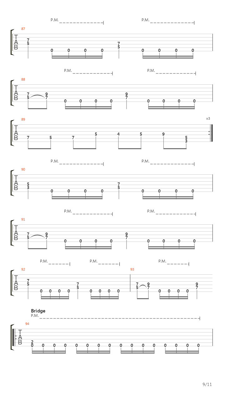 Warp 7吉他谱