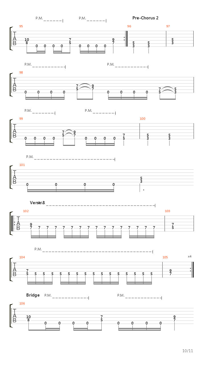 Warp 7吉他谱