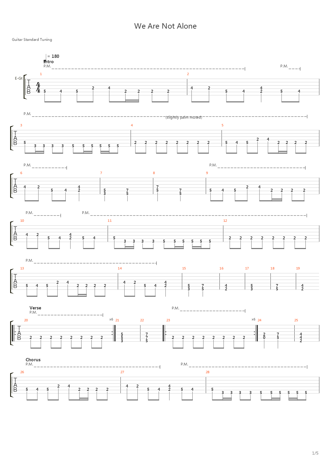 We Are Not Alone吉他谱