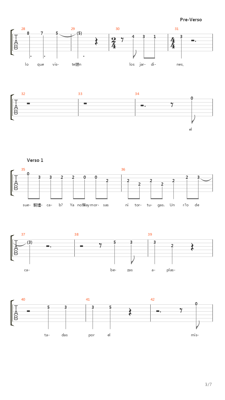Cancion De Alicia En El Pais吉他谱