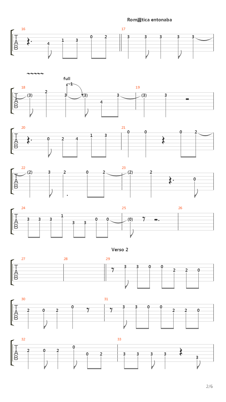 Peperina吉他谱