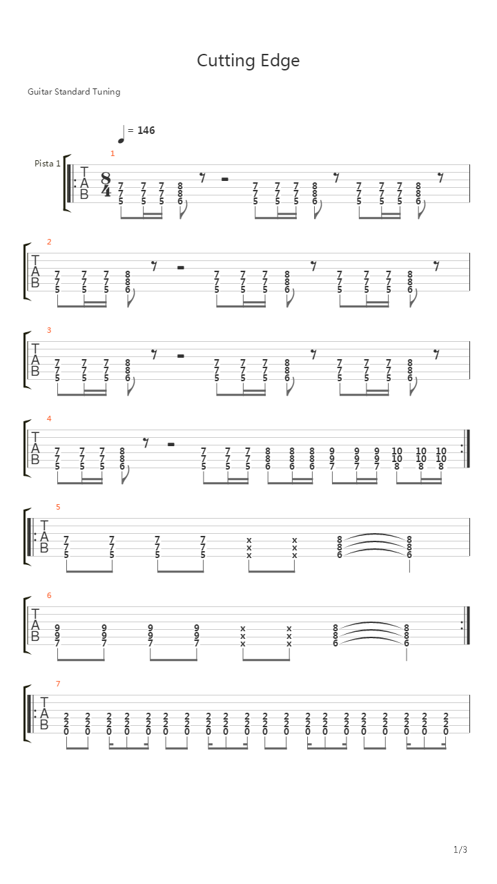 Cutting Edge吉他谱