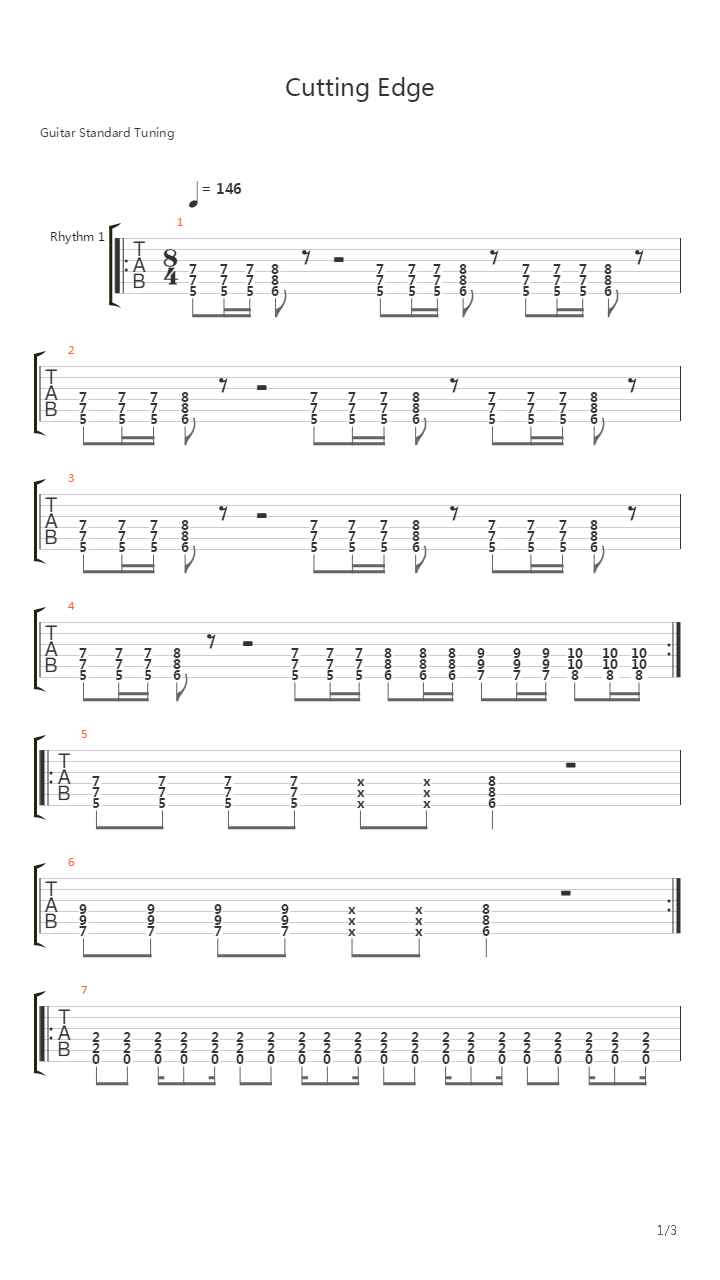 Cutting Edge吉他谱