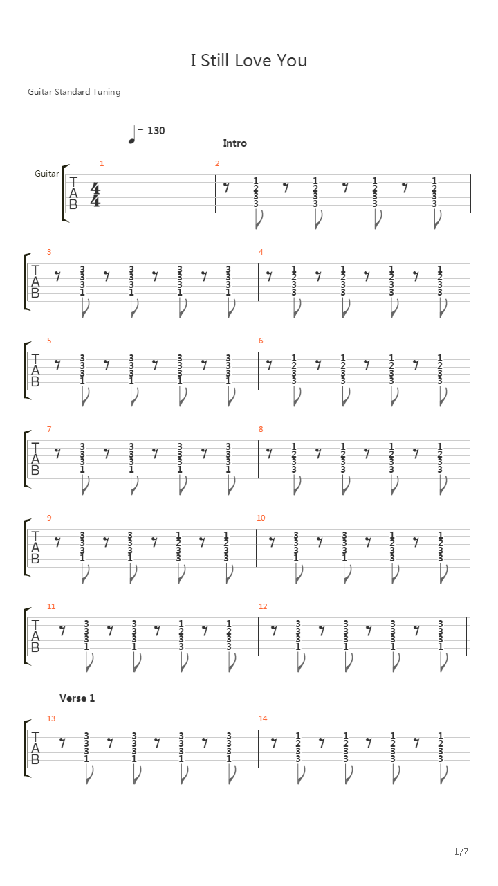 I Still Love You吉他谱