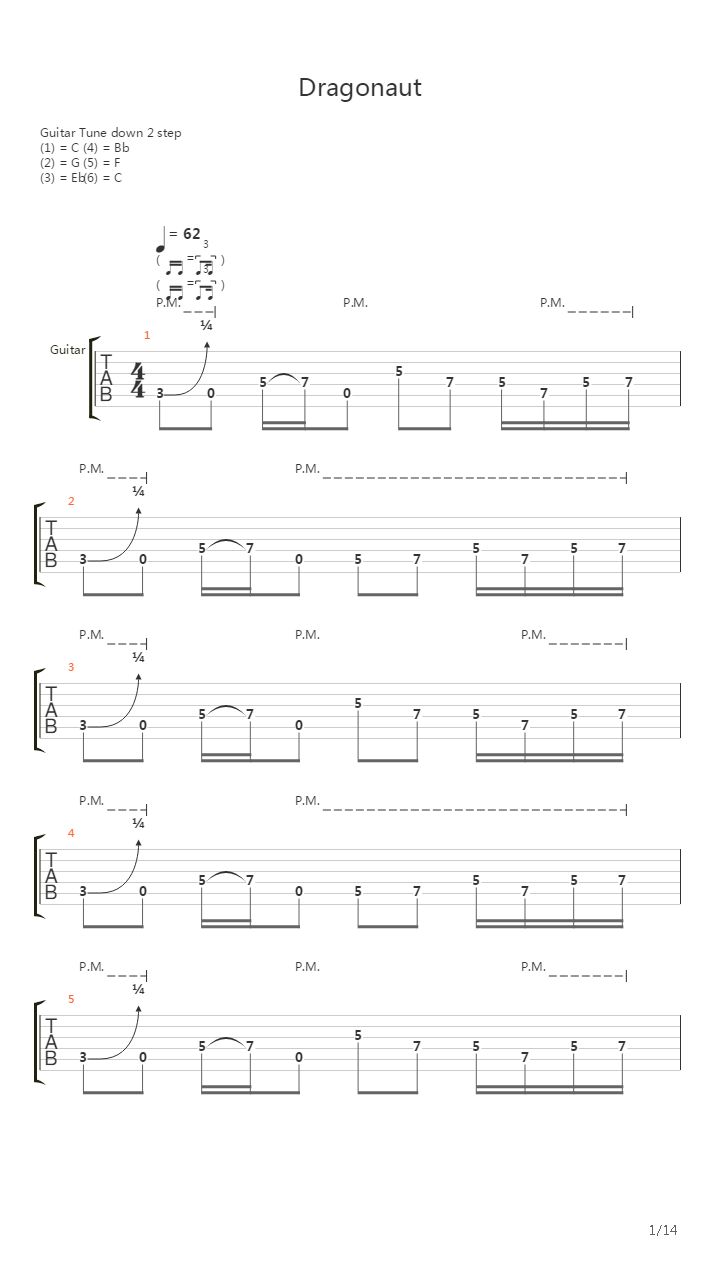 Dragonaut吉他谱