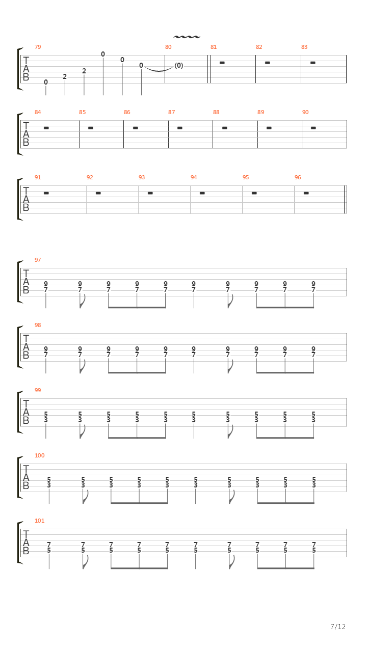 Sly吉他谱