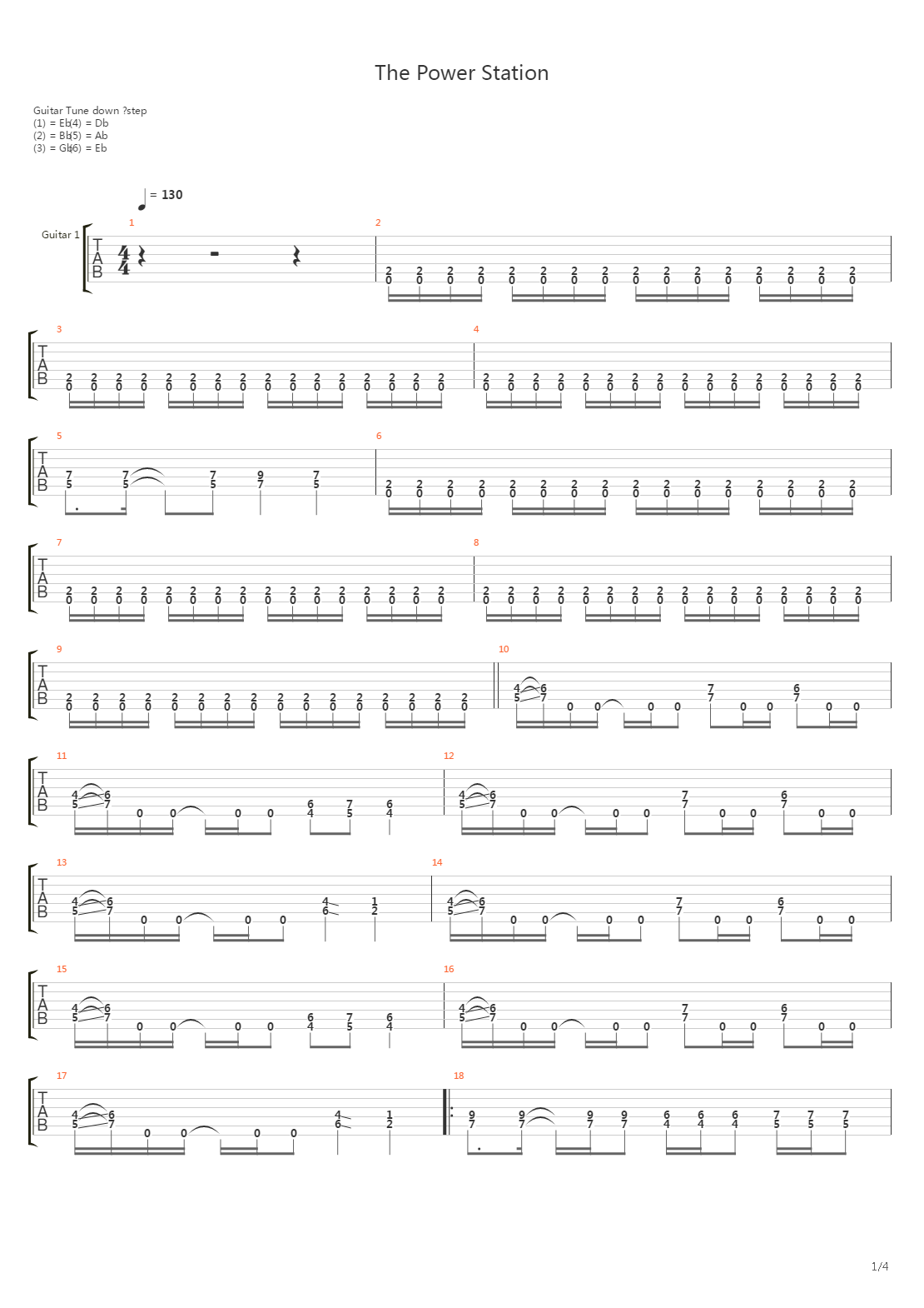 The Power Station吉他谱