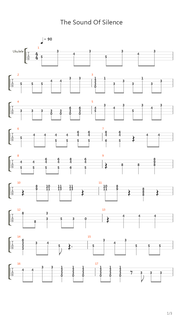 The Sound Of Silence吉他谱