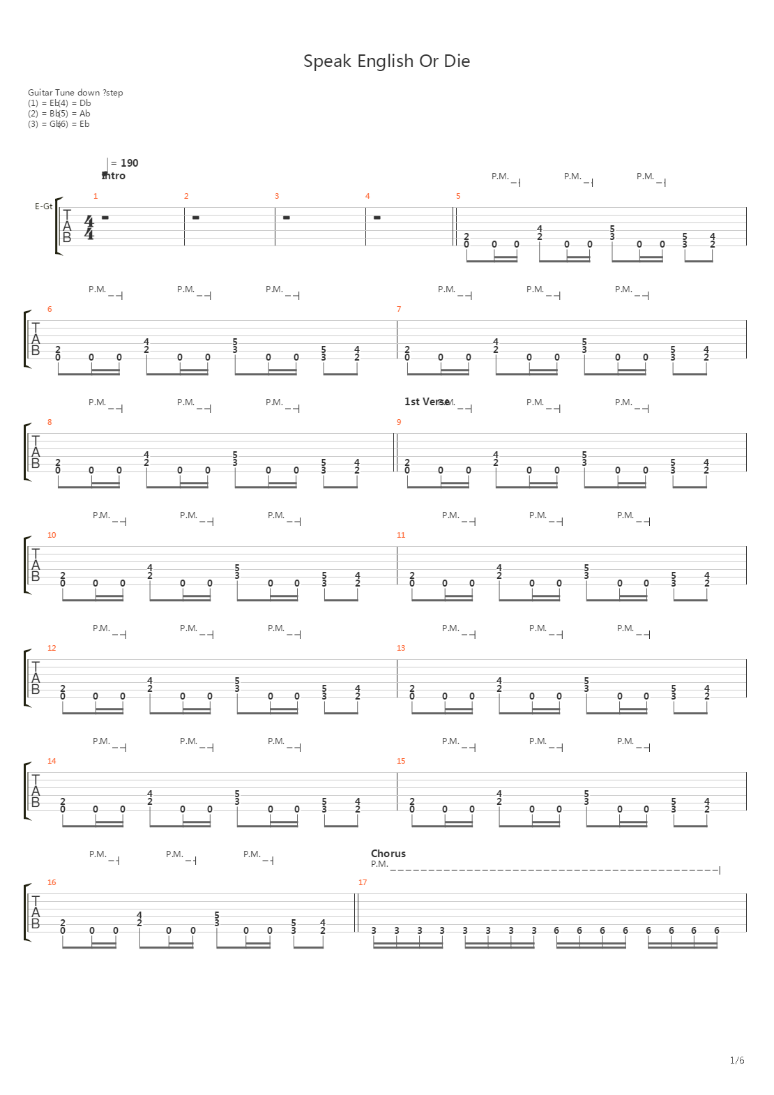 Speak English Or Die吉他谱