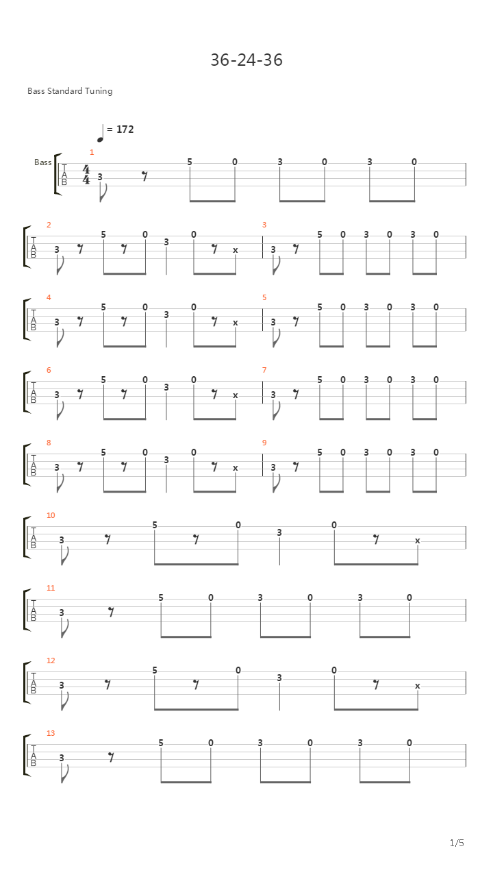 36-24-36吉他谱