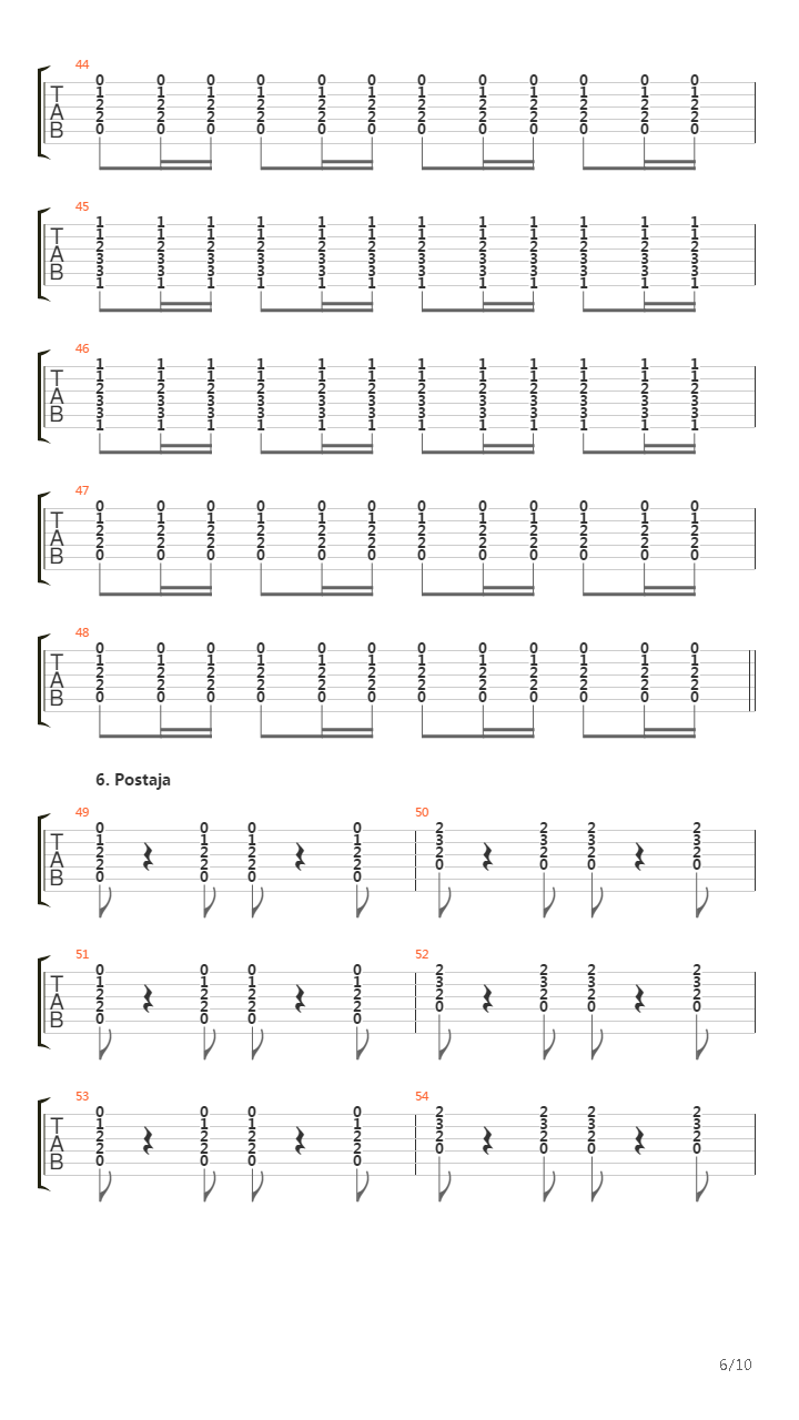 Apache吉他谱