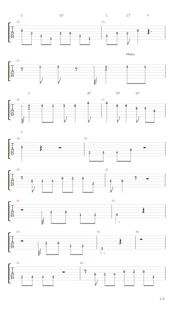 Chattanooga Choo Choo吉他谱