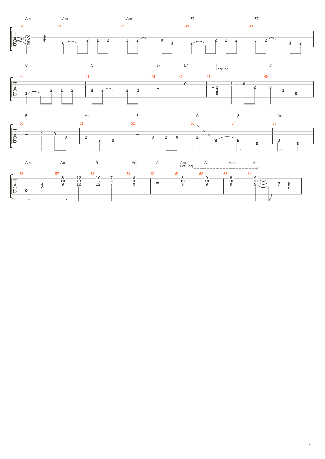 Geronimo吉他谱