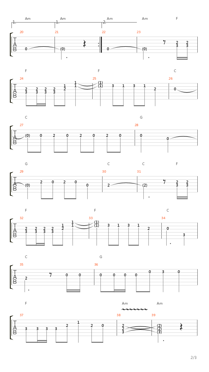 Geronimo吉他谱