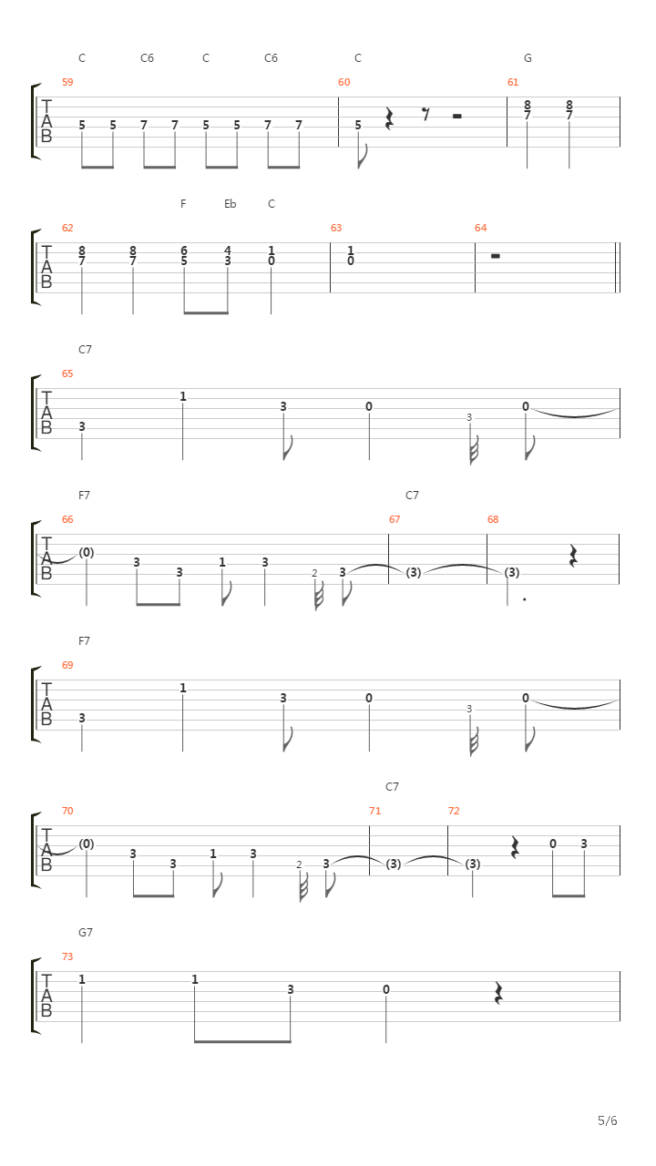 The Rise And Fall Of Flingel Bunt吉他谱