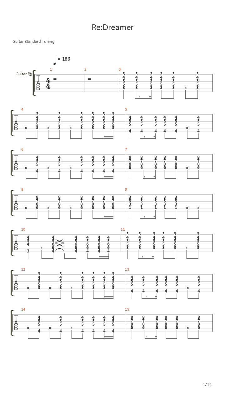 Re Dreamer吉他谱