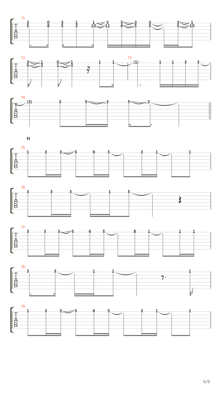 涙の温度(Namida No Ondo)吉他谱