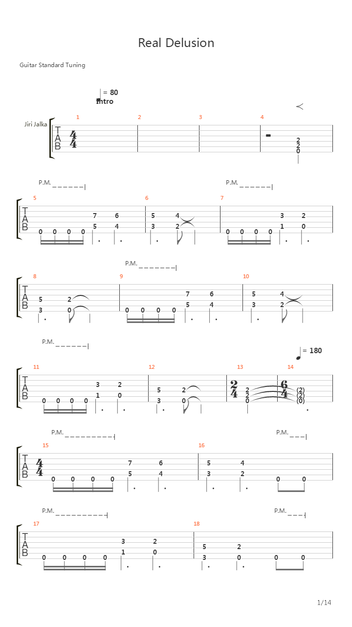 Real Delusion吉他谱