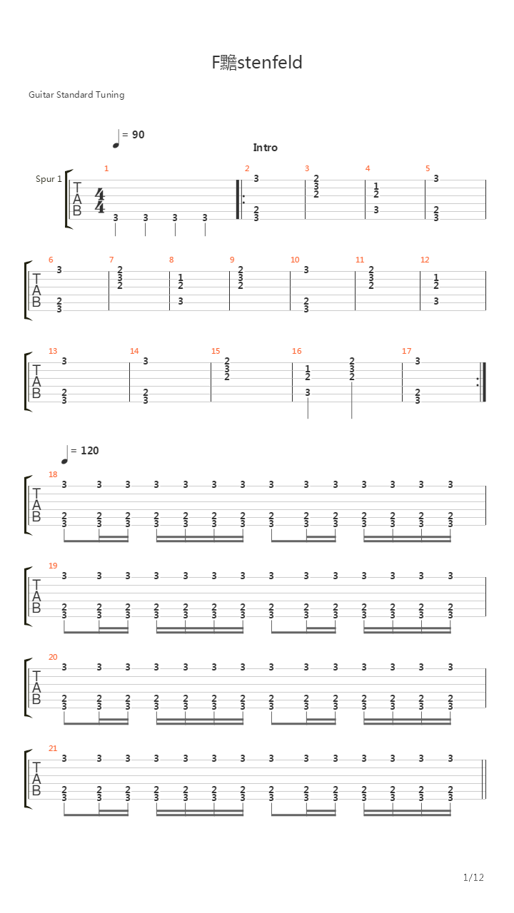 Frstenfeld吉他谱