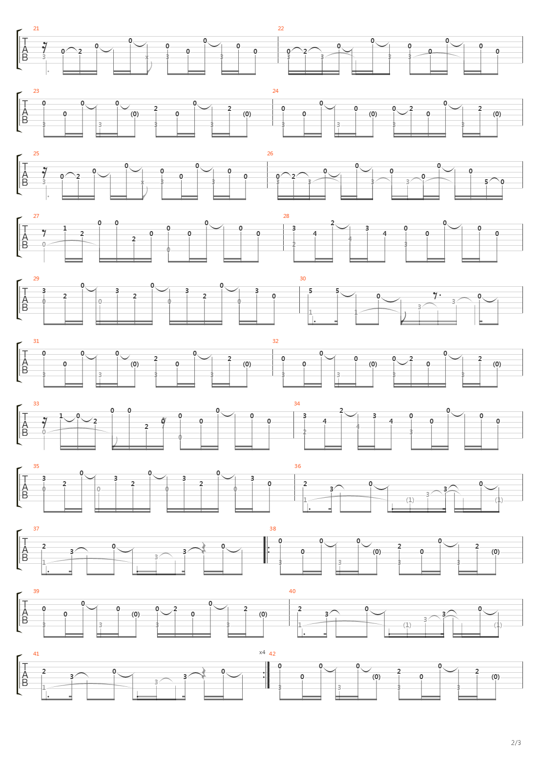 Folk Song吉他谱