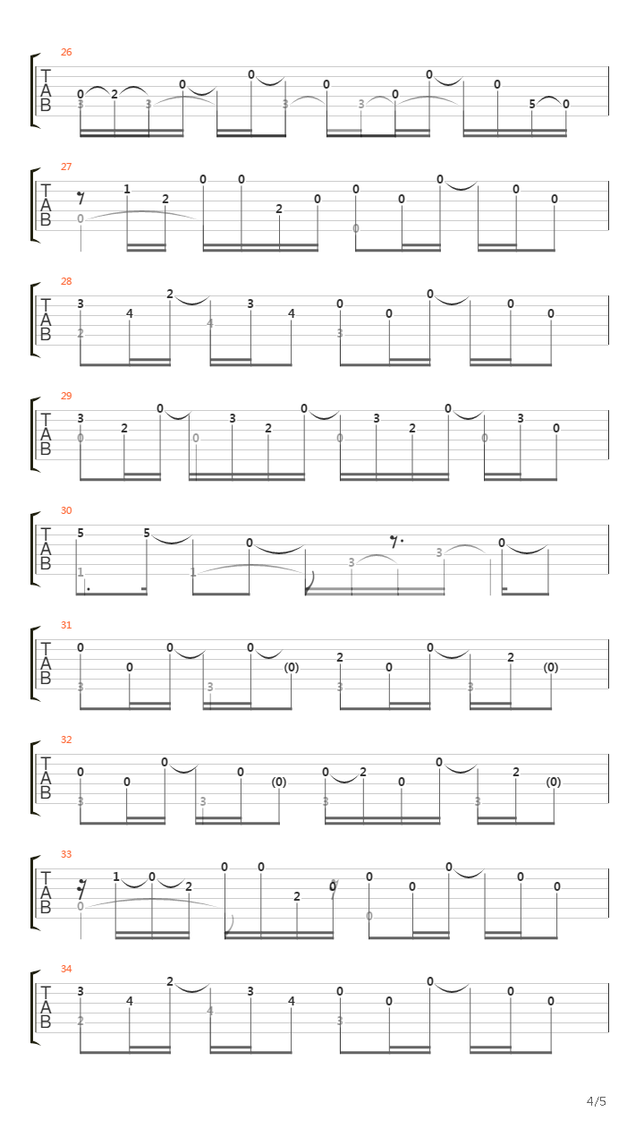 Folk Song吉他谱