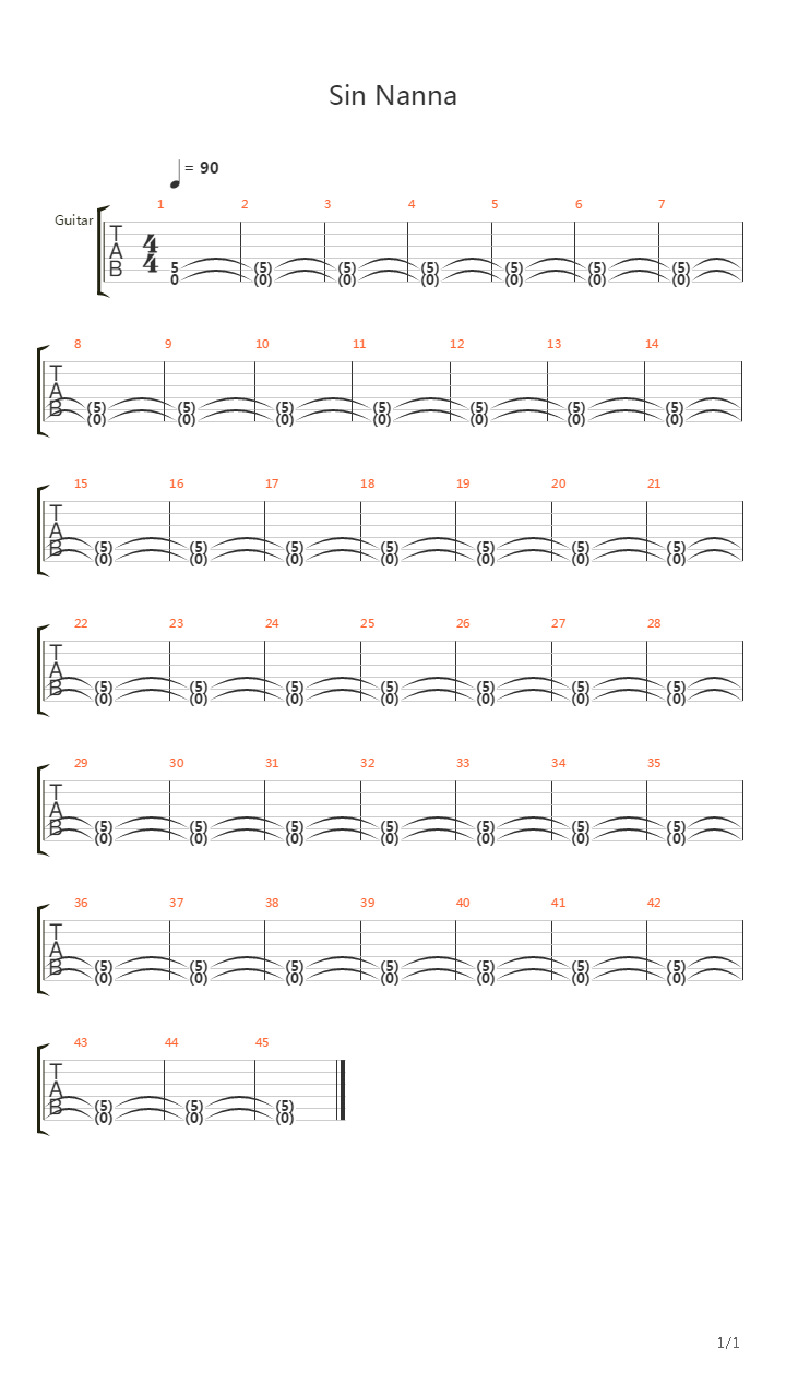 Sin Nanna吉他谱