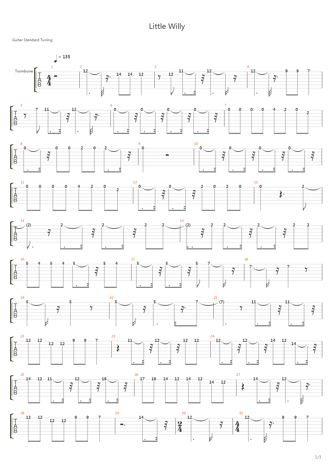 Little Willy吉他谱