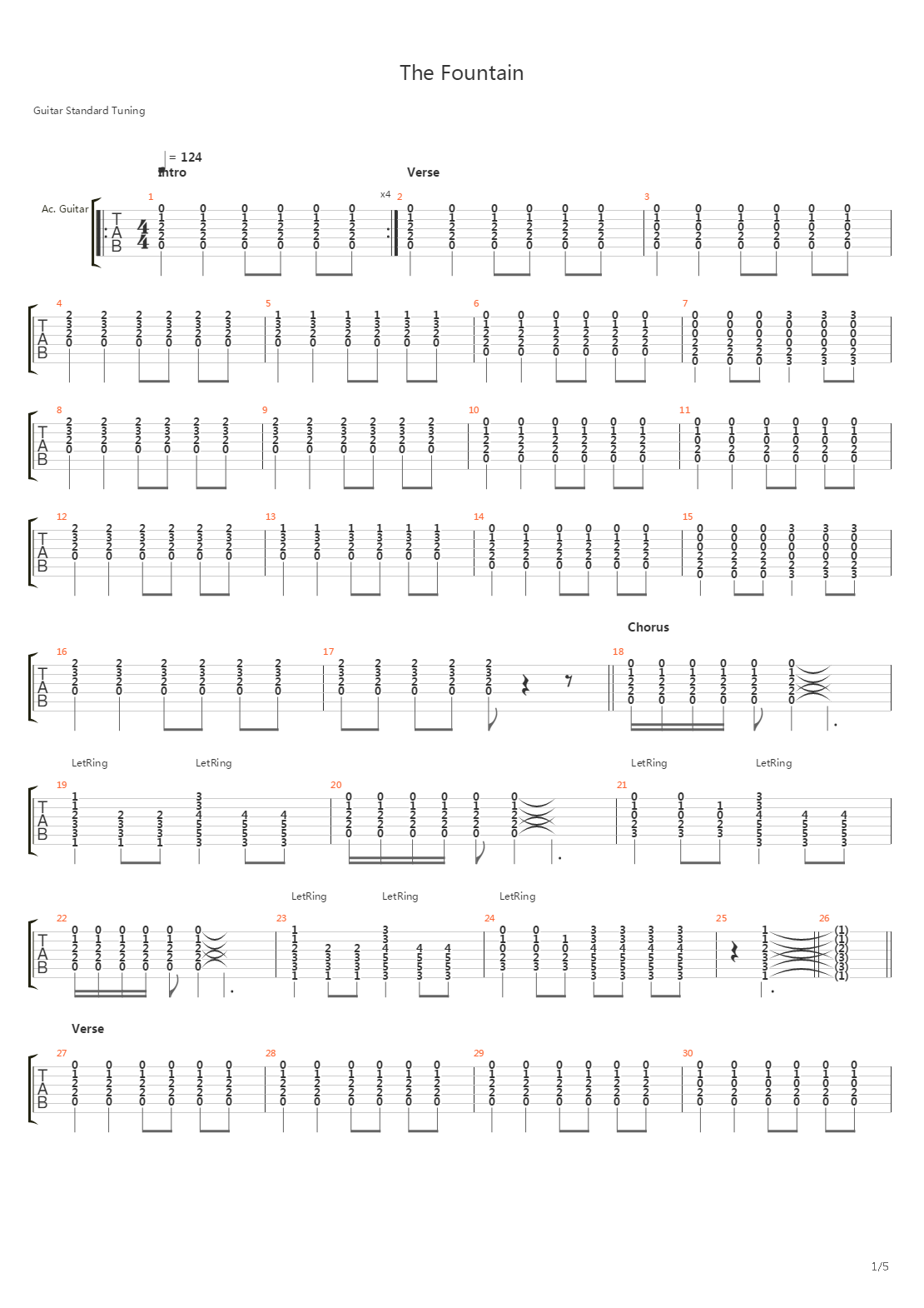 The Fountain吉他谱
