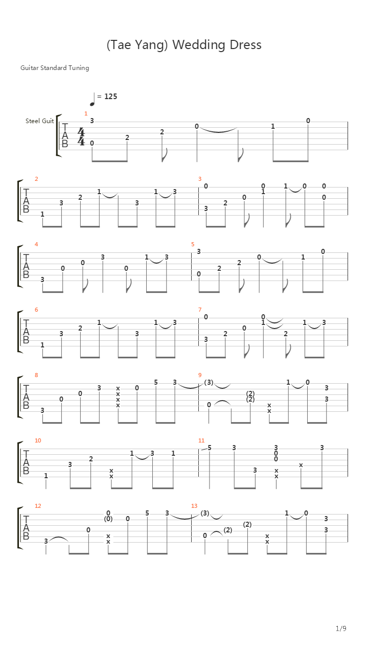 Wedding Dress吉他谱