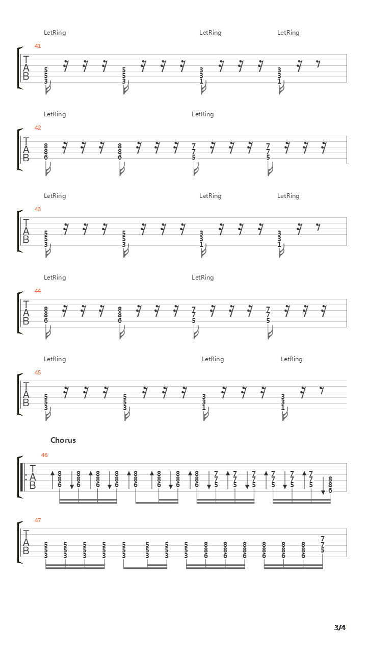 All The Things She Said吉他谱