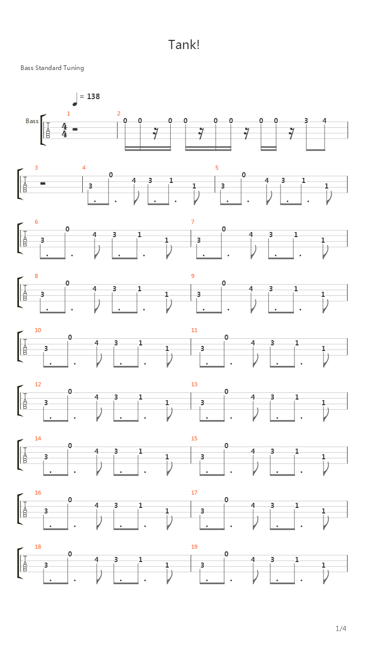 Tank吉他谱