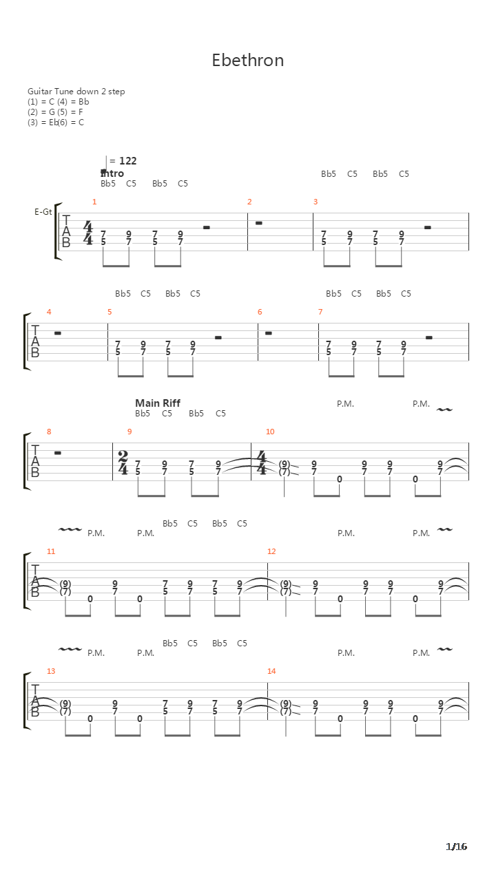 Ebethron吉他谱