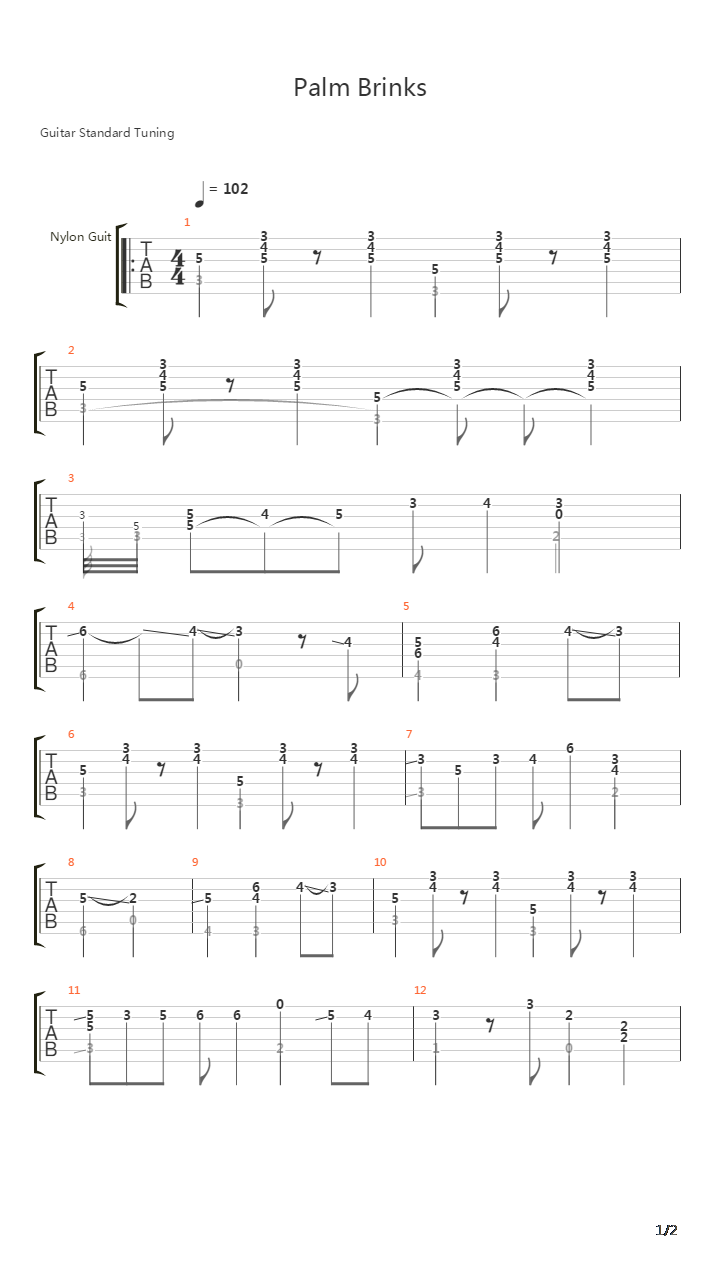 Dark Chronicle(暗黑编年史) - Palm Brinks吉他谱