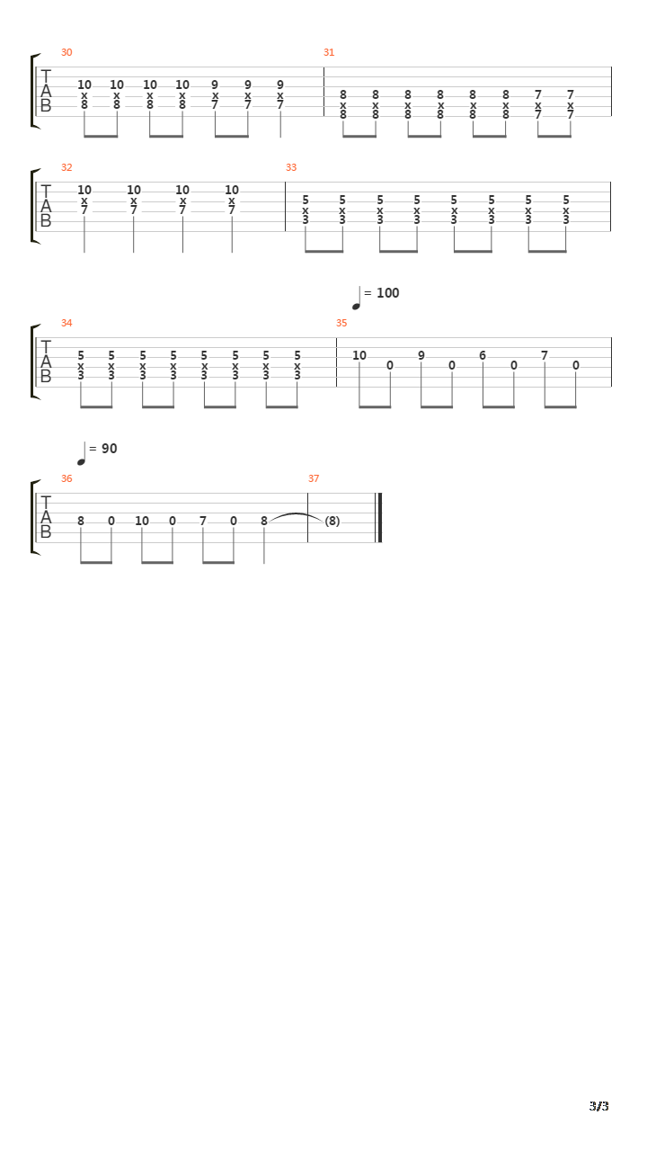 Adieux吉他谱