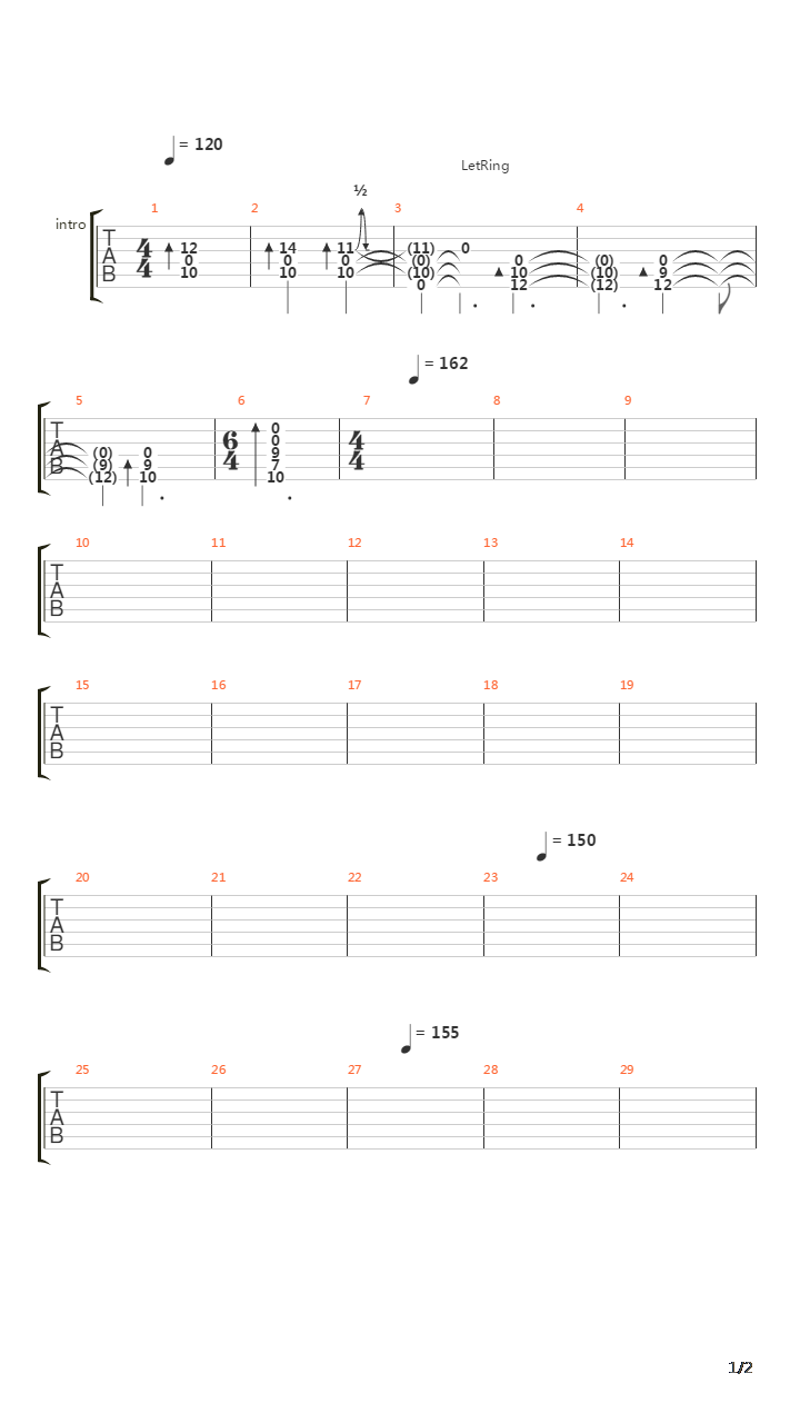 Tilde吉他谱