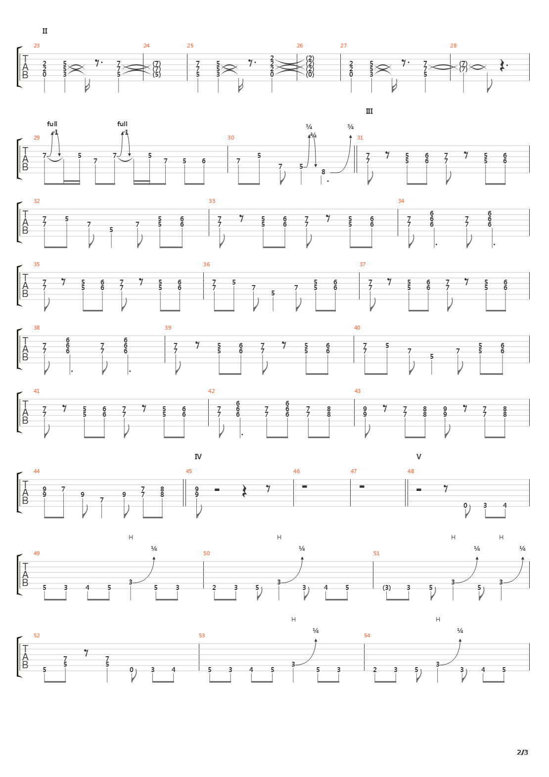 HT吉他谱