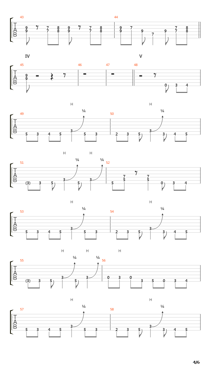 HT吉他谱