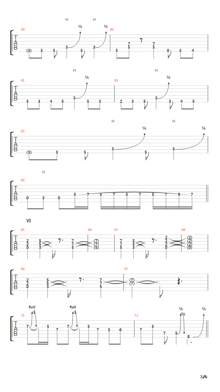 HT吉他谱