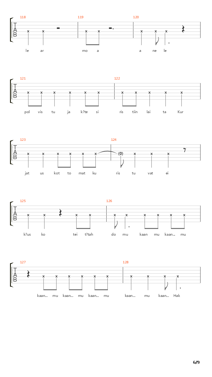 4 Kaskya吉他谱