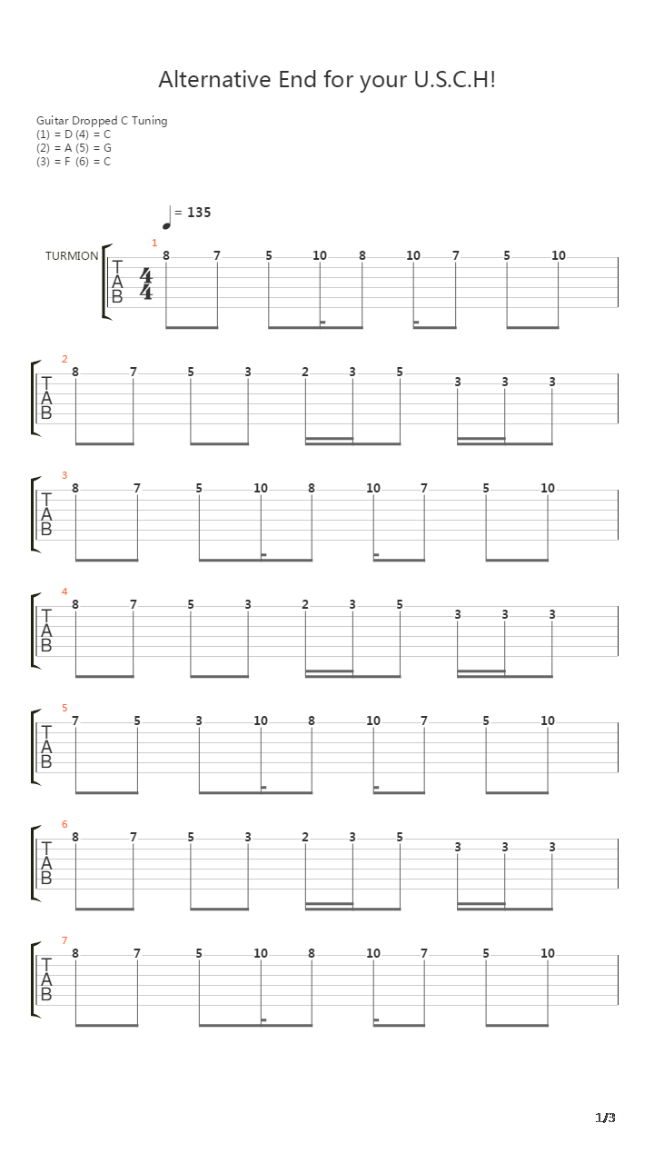 Alternative End For Your Usch吉他谱