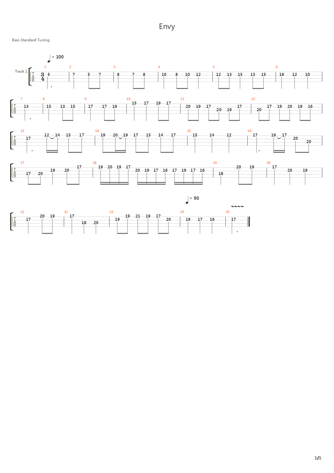 Envy吉他谱