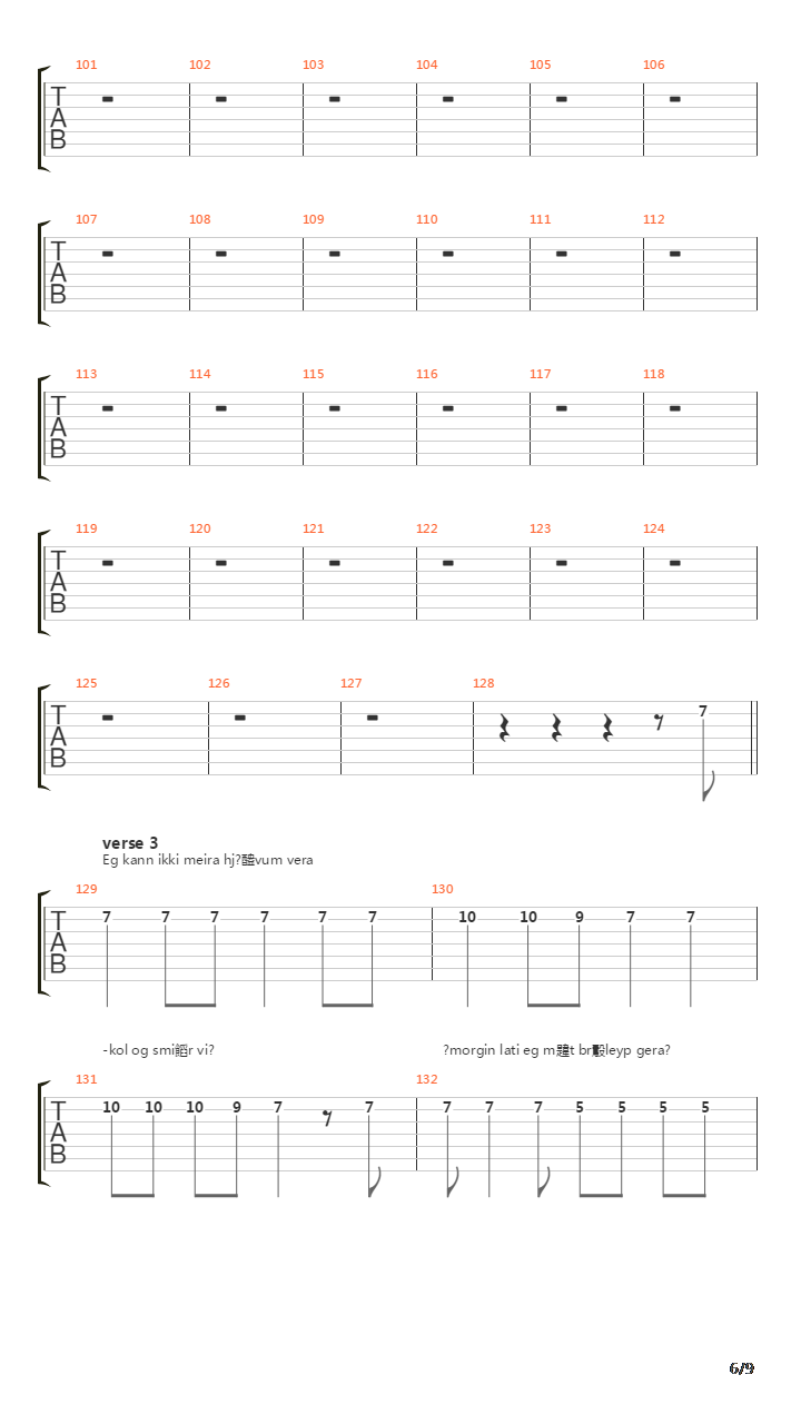 Olavur Riddararos吉他谱