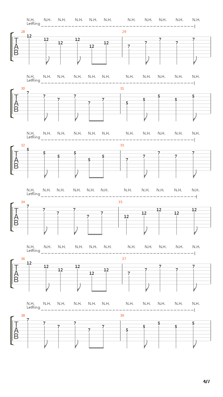 The Burning吉他谱