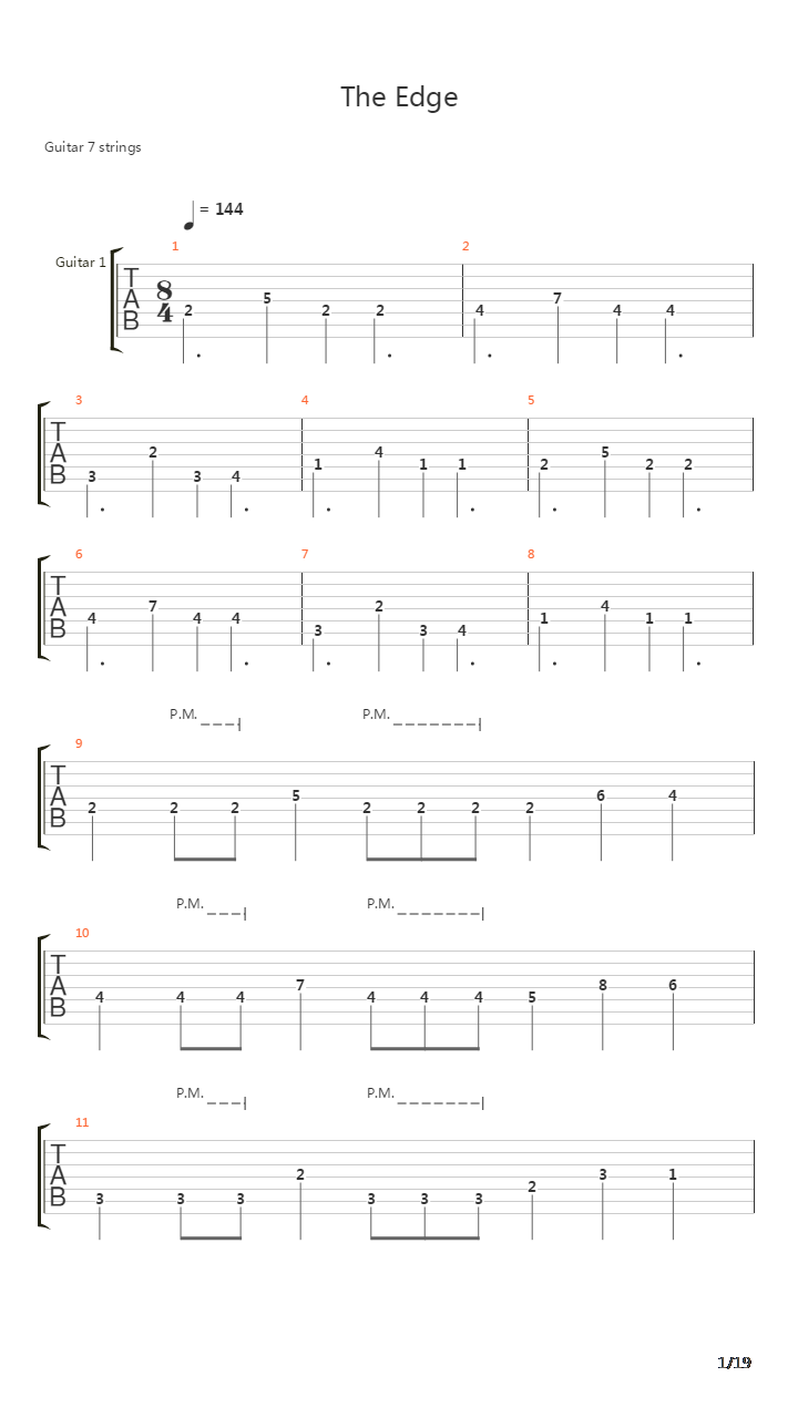 The Edge吉他谱
