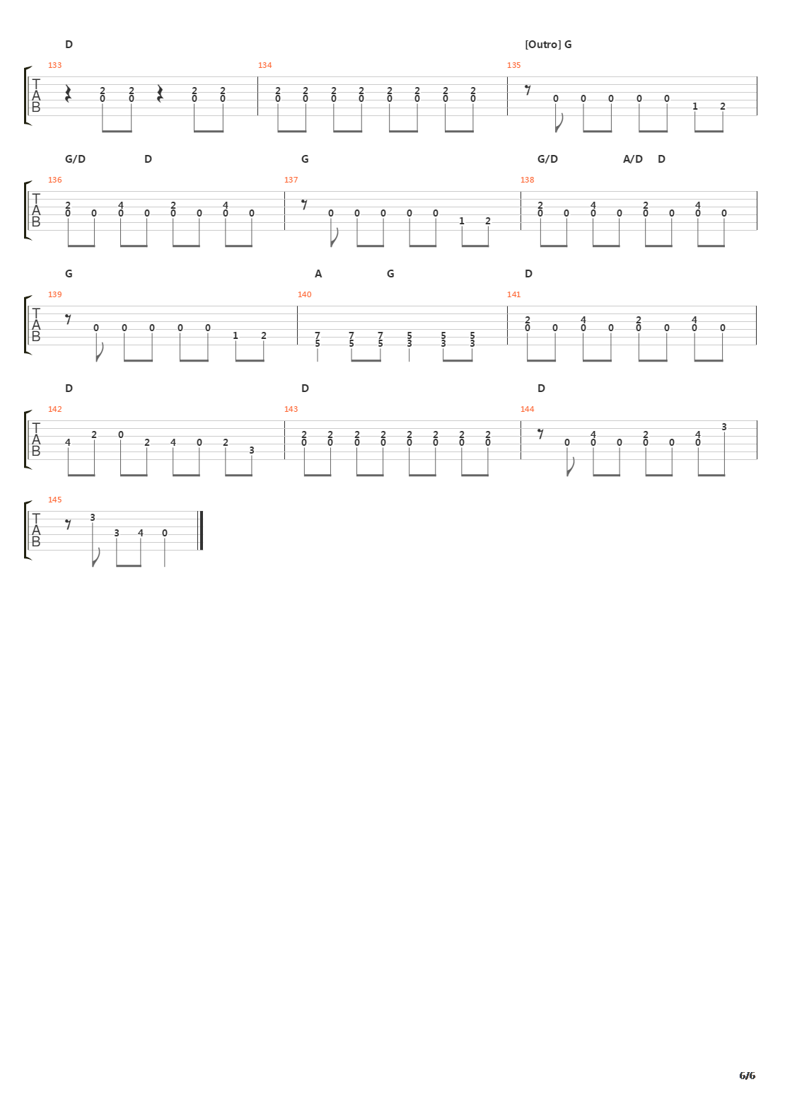 End Of The Line吉他谱